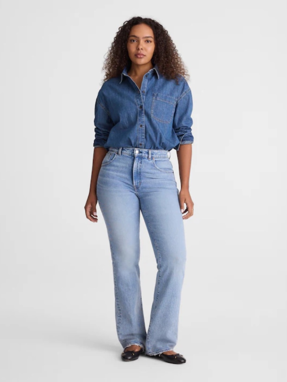 Madewell Petite Curvy Relaxed Bootcut Jeans
